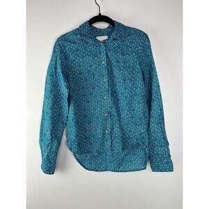American Eagle Outfitters Womens Blue Patterned Button-Up Shirt XS